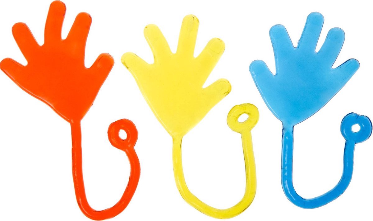CHPN - Plakhandjes - Traktatiecadeau - Uitdeelcadeaus - Plakhandjes - 3 stuks - Traktatie voor kinderen - Willekeurige kleuren - Random color - 3CM lang
