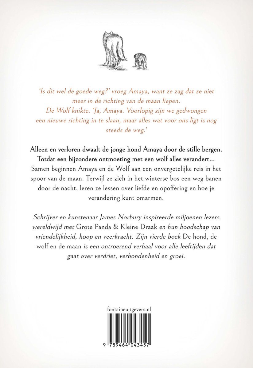 De hond, de wolf en de maan - back cover