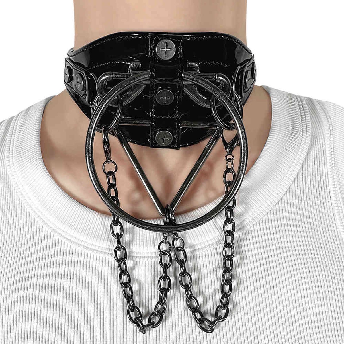 DemoniaCult - DA205 Choker - Zwart