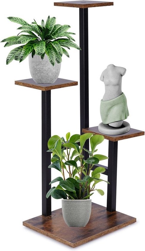 Plantenstandaard Metaal 4 Niveaus 84 cm - Plantenrek voor Bloempotten