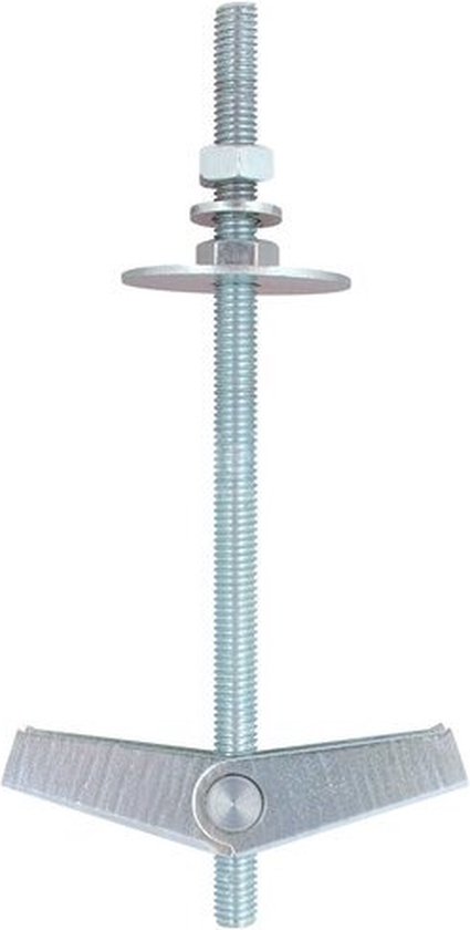 M6 hollewandplug met schroefdraad, galvaniseerd.