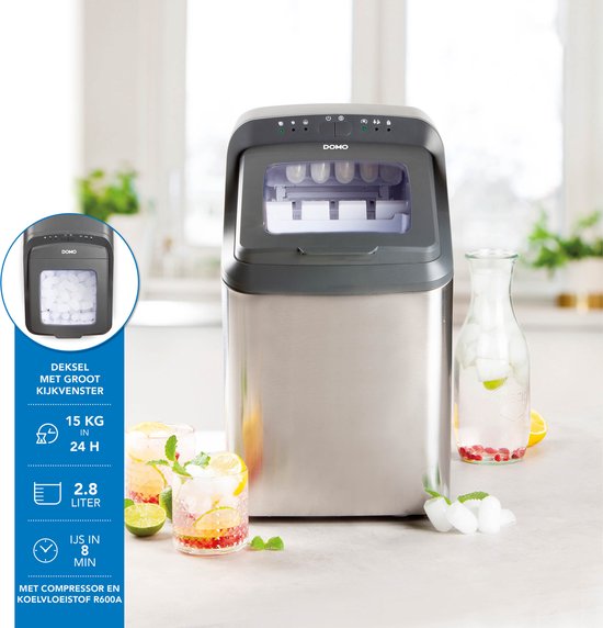 DOMO DO9247IB IJsblokjesmaker PRO 'Ice Maestro' - 15kg/24u - 2,8 L van Domo — afbeelding 2