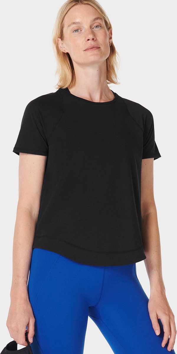Sweaty Betty Breathe Easy Mesh T-Shirt ZWART - Maat M