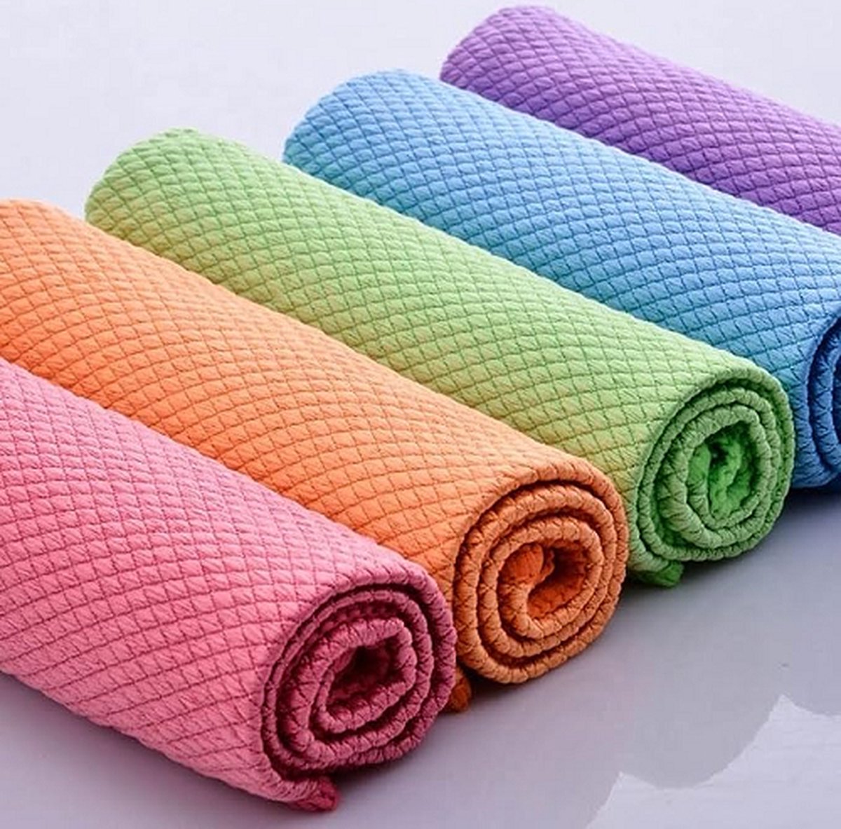 Set of 10 Bamboo Towels for XXL Windows, Microfibre Cloth, Towel, Magic Sponge Washable, Premium - Reusable Cloth Without Trace Against Dust, Shiny Tableware, Window Cleaner, Stainless Steel