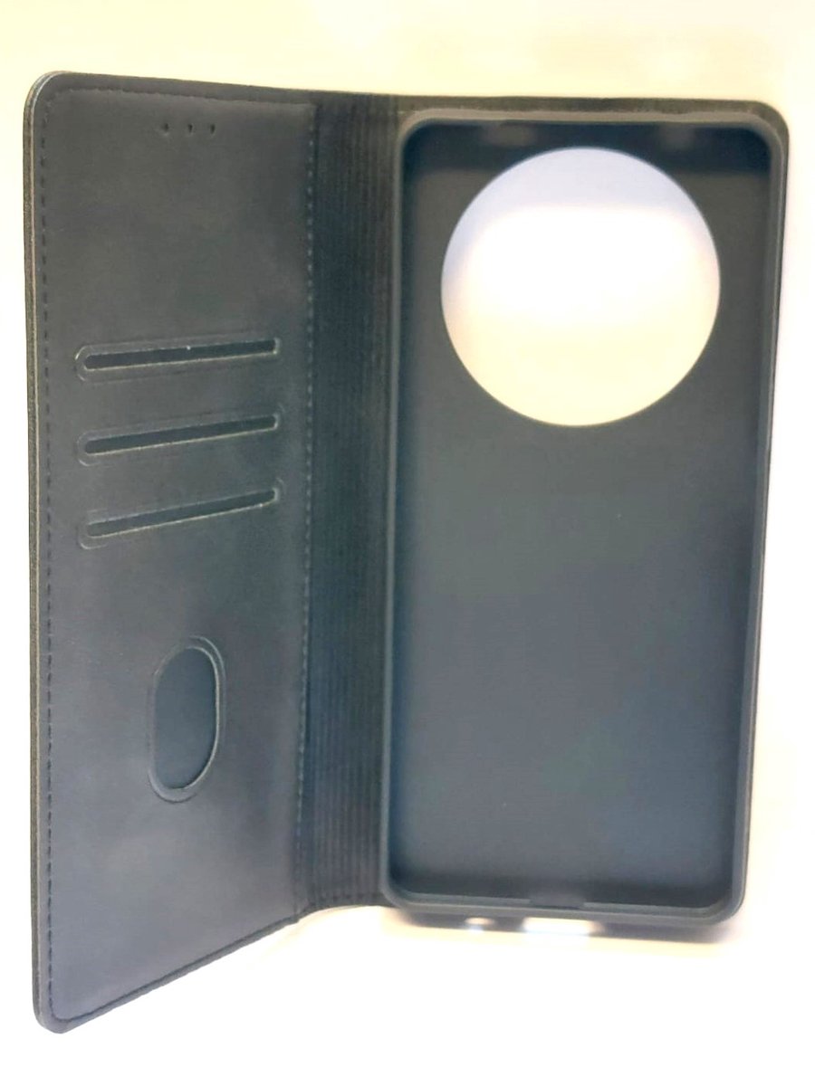 Ecorare® - Telefoonhoesjes - Bookcase wallet - Magnetisch - Geschikt voor Redmi A3 - Zwart – Uitklapbaar