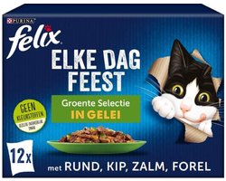 4x Felix in Gelei - Kattenvoer Natvoer - Groente Selectie - 12 x 85 g