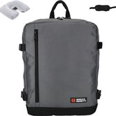 KLM & Transavia Rugzak 40x30x20 cm - Maximale Inhoud - Handbagage Tas 40x30x20 - 17 inch Laptopvak - Grijs