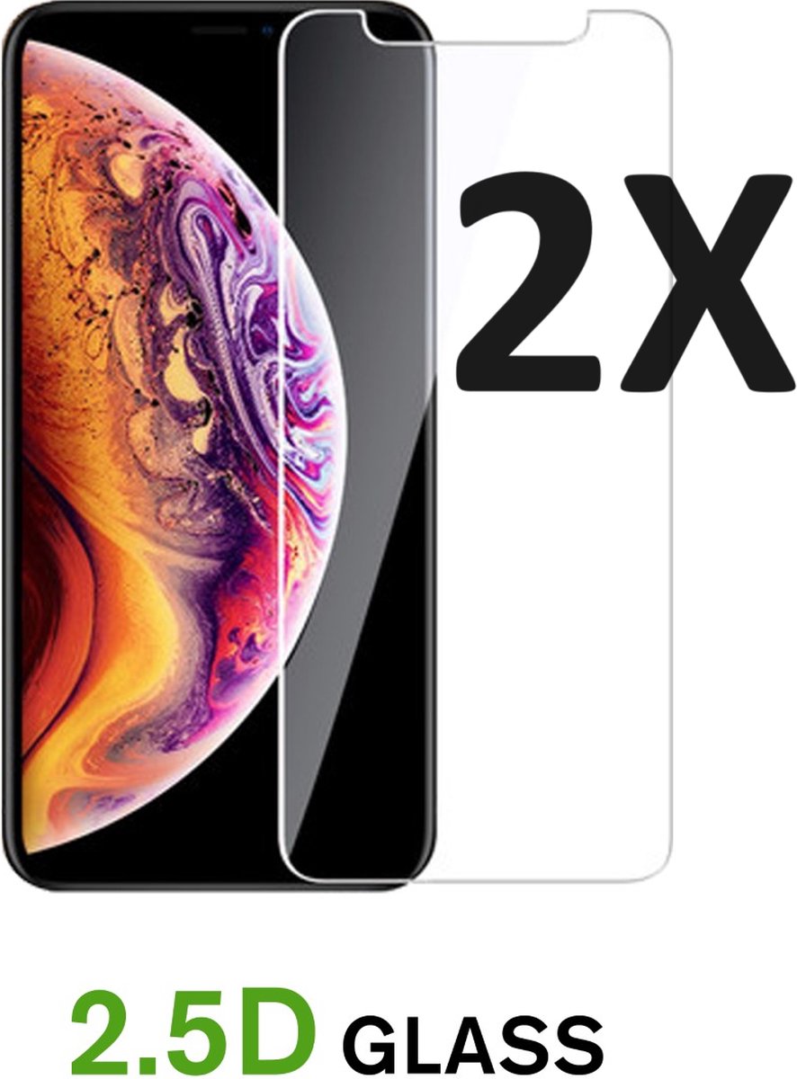 Screenprotector Geschikt voor Apple iPhone 11 pro (XS en X) 2x- Temperend gals- Beschermglas- geharde glas