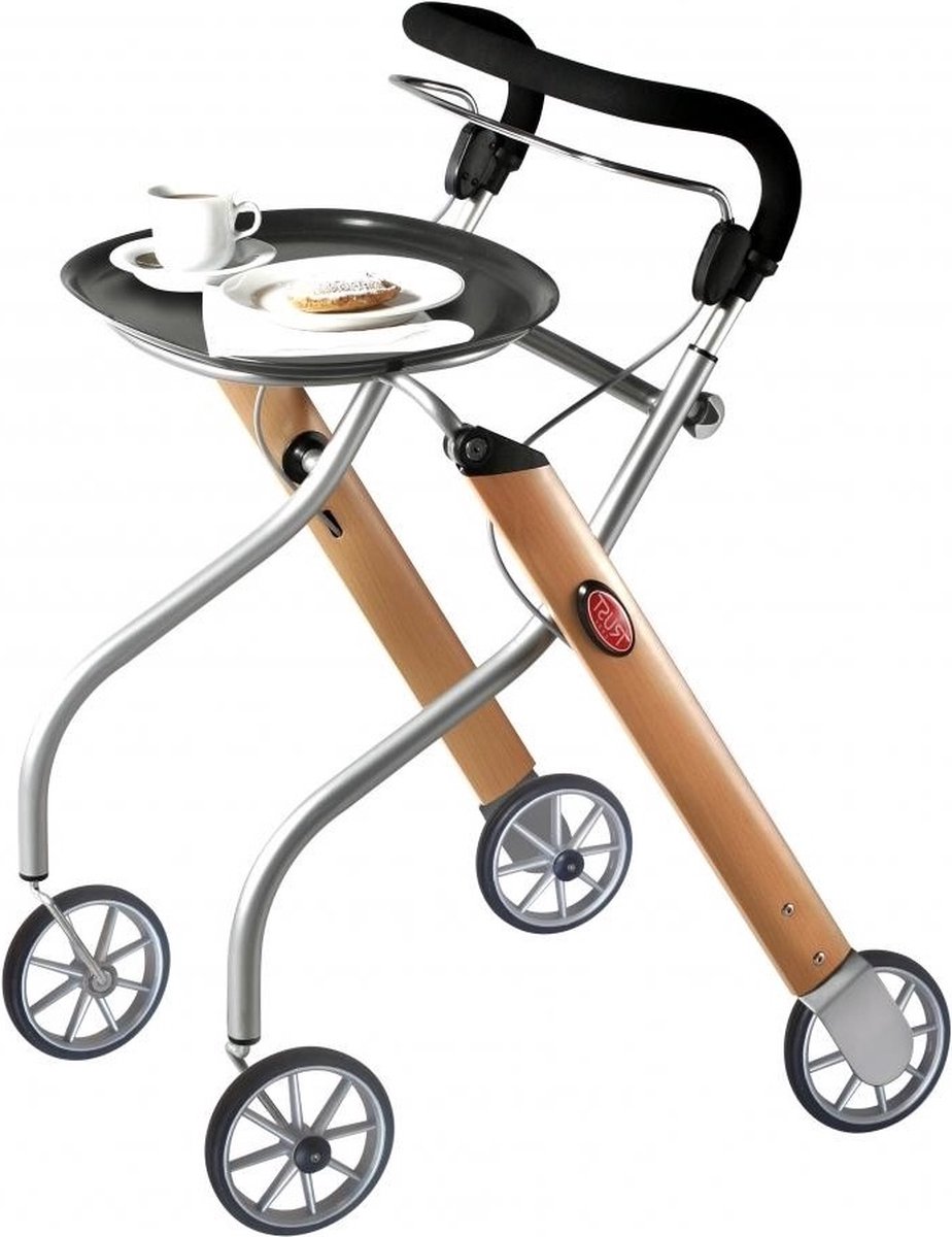 Let's Go Indoor rollator - Walnoot/chroom - Trustcare