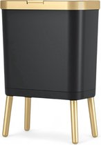 Bol.com High Aspect® - Prullenbak op pootjes - Zwart & Goud 15L - Design - Afvalbak - Afvalemmer - Prullenbak - Prullenbakken - ... aanbieding