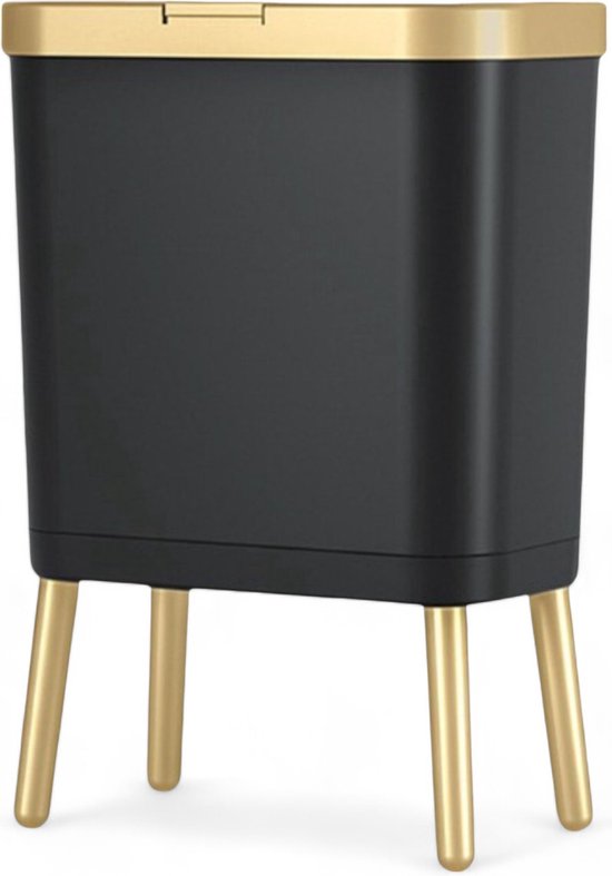 Prullenbak op pootjes - Zwart 15L - Design - Afvalbak