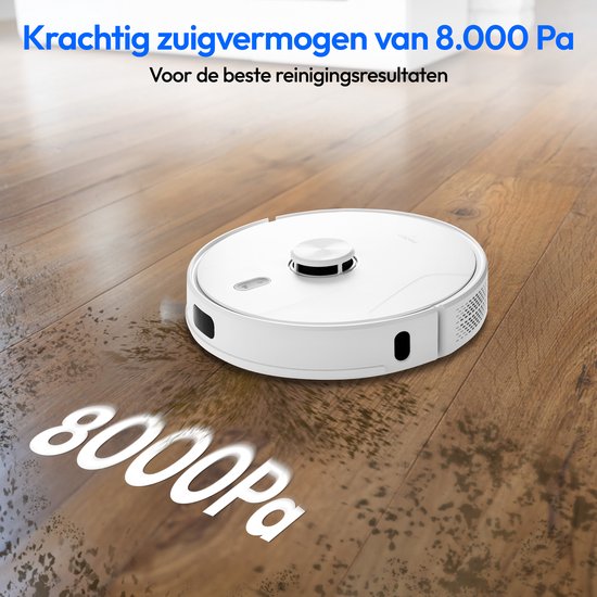 MEDION Robotstofzuiger E35 Met Systematische Navigatie - 2000Pa Zuigkracht, Gyro S-lijnen, 120 Min Looptijd