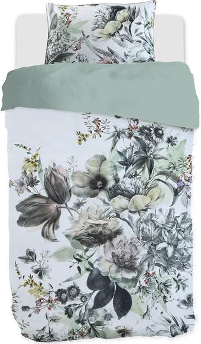 M.M Linen Etoile Dekbedovertrek - Eenpersoons - 140x200/220 cm - Wit
