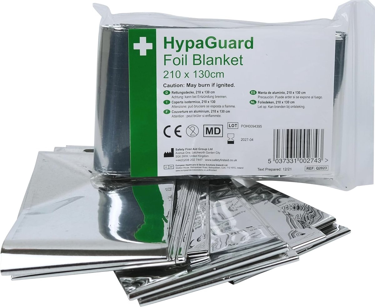 Survival Deken Set van 6 - Mylar Folie Dekens voor Warmtebehoud en Noodhulp