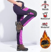 BWBIKE Heren Softshell Winter Fleece gevoerde broek Outdoor Wandelen Klimbroek Waterdichte Ski Wandelbroek, legergroen, EU 3XL (= Etikett 4XL, Taille 36 -38