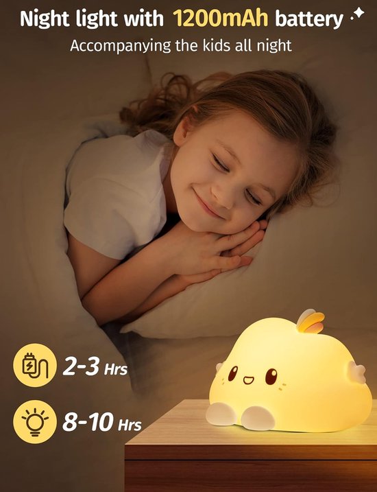 Dimbaar Voedingslicht met 16 Kleuren en 5 Helderheidsniveaus - Nachtlamp voor Babybed — afbeelding 3