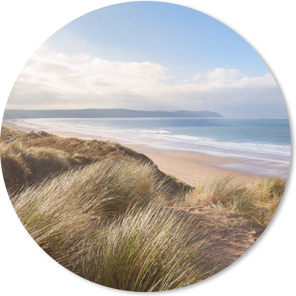 Muismat rond 30x30 cm - Mousepad Zee - Duin - Planten - Ronde muismatten