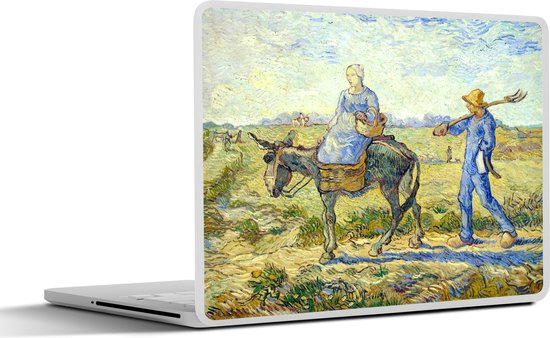 Sticker pour ordinateur portable - 11,6 pouces - Un couple d'agriculteurs se met au travail - Vincent van Gogh
