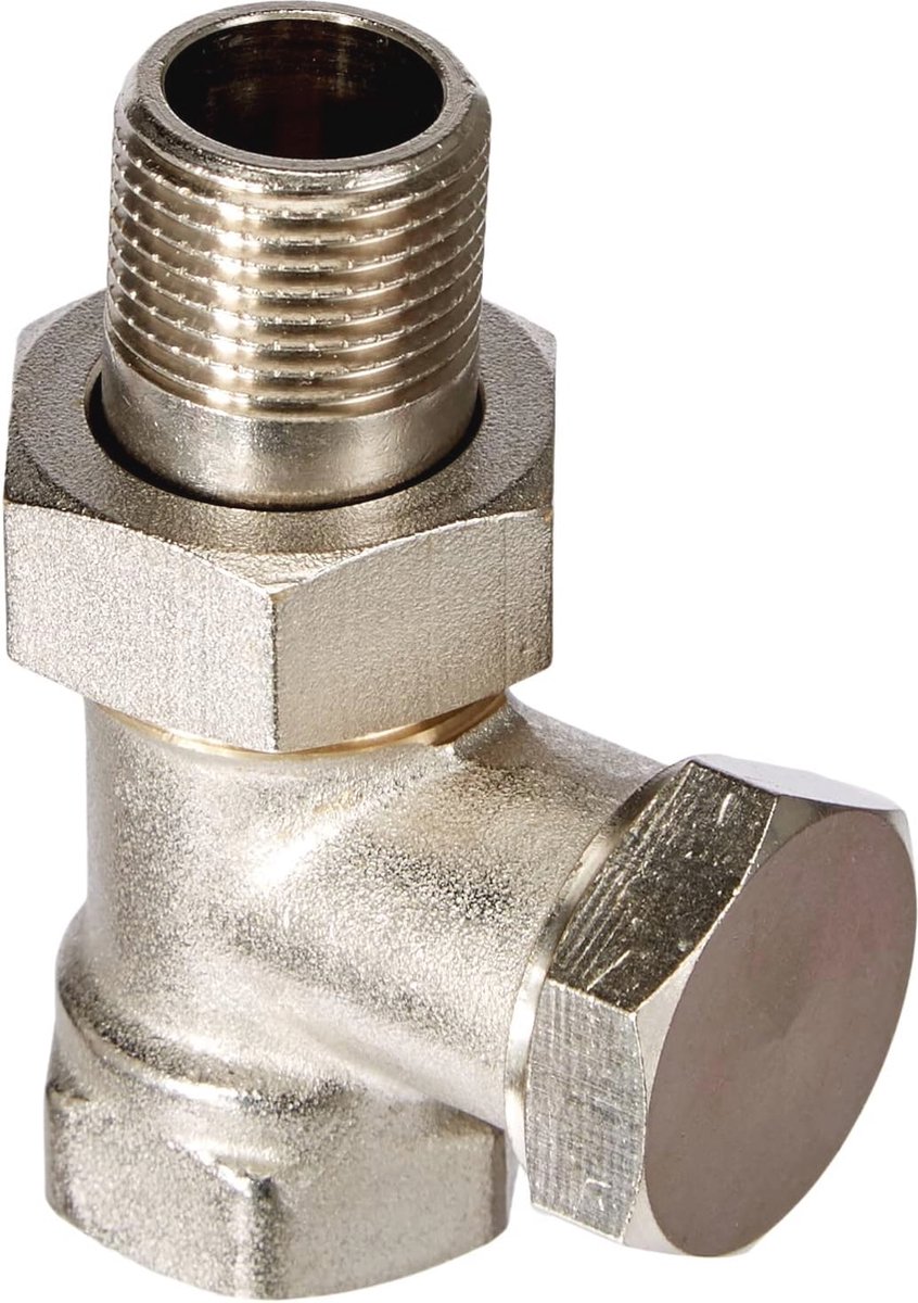 Afsluitbare terugloopschroefverbinding 3/8 inch voor verwarming - Regelbaar & Doorgangsvorm