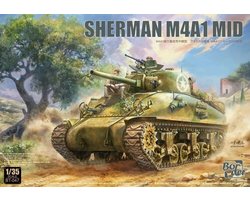 Border Model Modelbouwpakket Militaire voertuigen - BT047 Sherman M4A1 Mid - Tank Plastic - 1:35 - Modelbouw