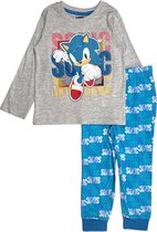 Sonic the Hedgehog pyjama katoen grijs/blauw maat 92