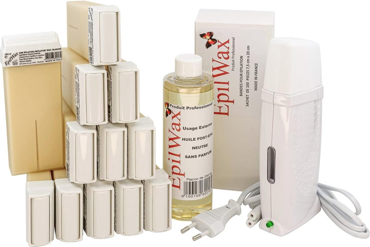 Complete Ontharingsset met Professionele Waxverwarmer en Roll-On Wax - Perfect voor Thuisgebruik