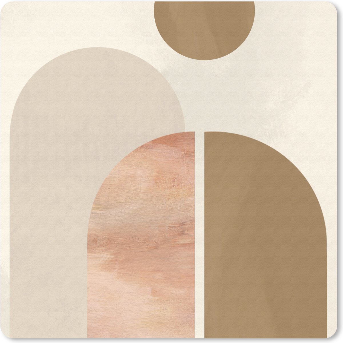 Muismat 20x20 cm - Mousepad Abstract - Design - Roze - Muismatten