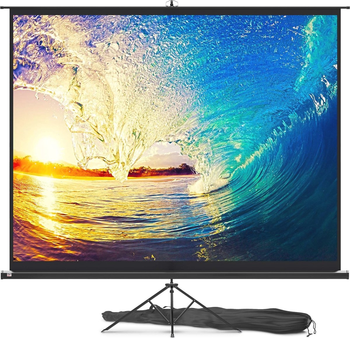 Projectiescherm 100-120 inch voor binnen en buiten - Verstelbaar HD statiefscherm voor film en presentatie