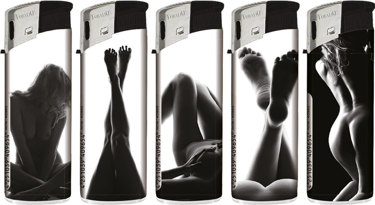 Goedkoopste Elektronische aansteker hervulbaar - Design Sexy Feeling - Display 50 stuks - wegwerpaansteker - electronic lighter - klik aanstekers