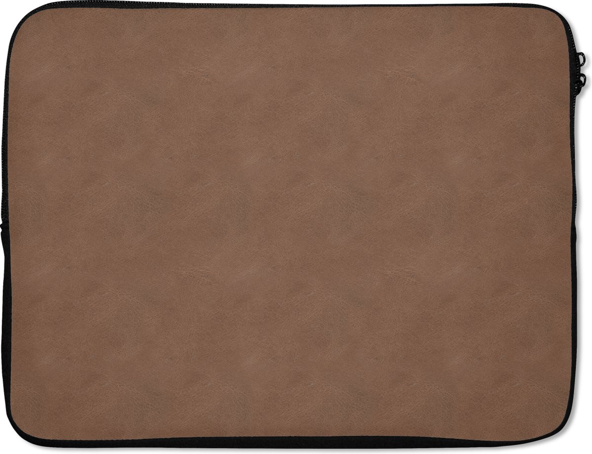 Laptophoes - Leer print - Bruin - Dierenhuid - Laptop - 15 6 Inch - Laptop accesoires - Laptopcase