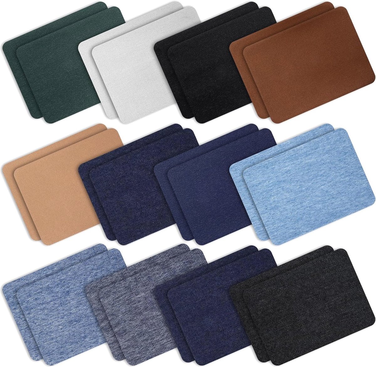 24 Zelfklevende Opstrijkpatches voor Kleding - Jeanspleisters voor Reparatie en Decoratie