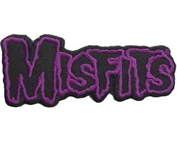 Misfits - Border Logo Patch - Zwart/Paars