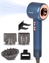 Bol.com Techard Ionische Haardroger Fohn met Diffuser voor Krullen Haarfohn Ultra Stil en Superkrachtig met Extra Grote Diffuser... aanbieding
