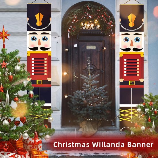 Bannière Noël Casse-Noisette 30x180cm - Déco Extérieur/Intérieur - Paire De 2