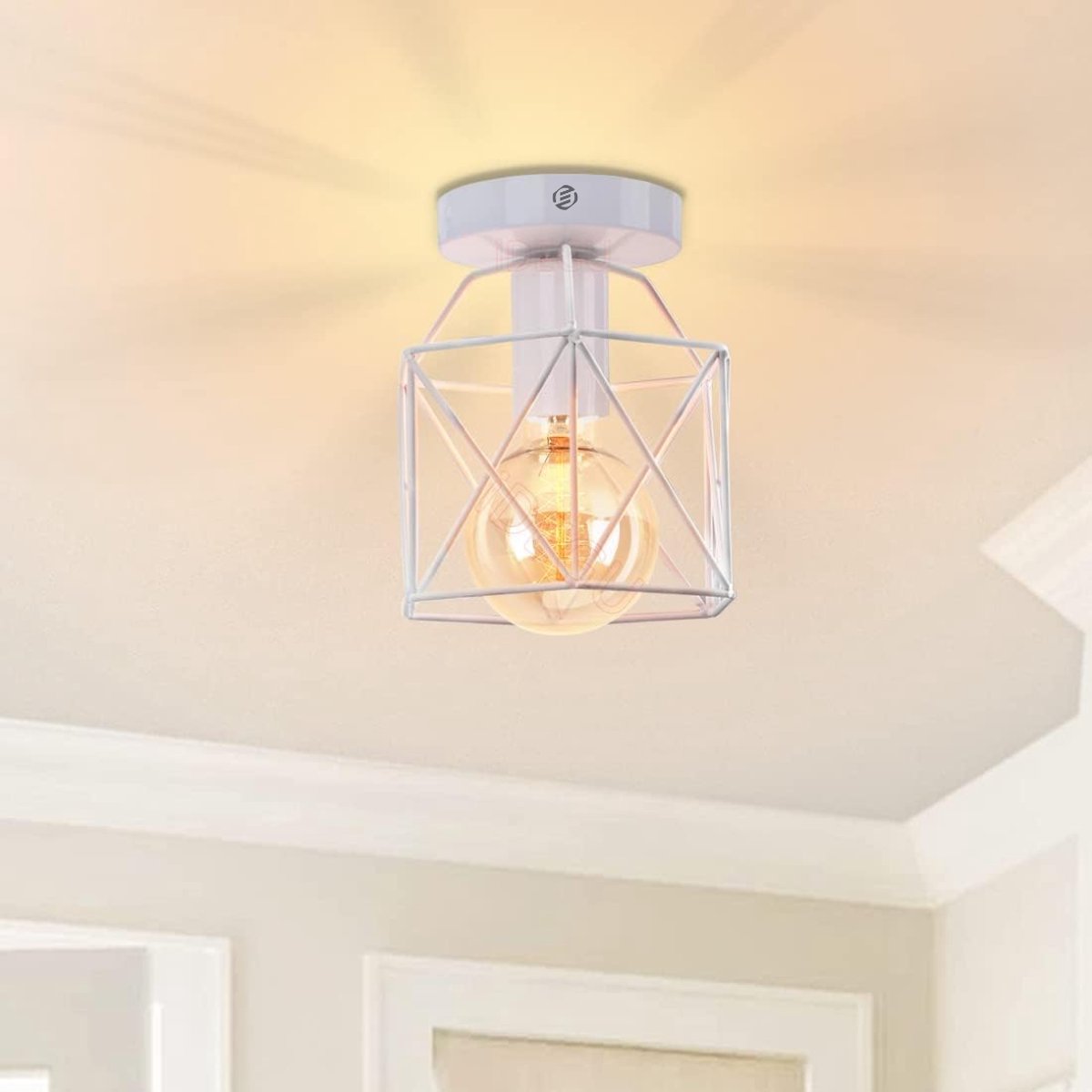 Equivera Plafonaire Lamp - Lamp - Plafond Lamp - Plafonnaire Lamp - Plafondlamp wit