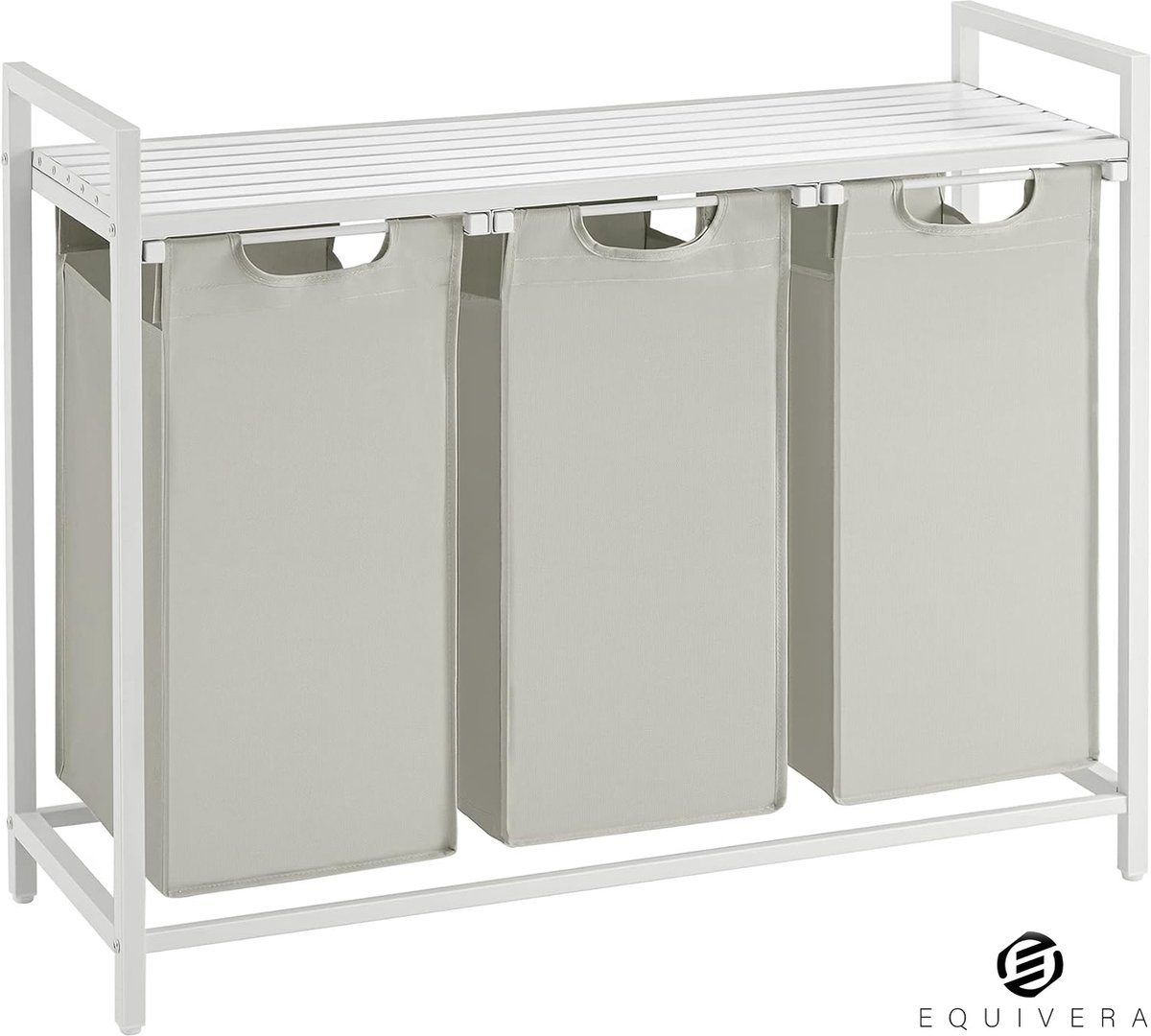 Goedkoopste Equivera Wasmand 3 Vakken - Wassorteerder 3 Vakken - Wasmanden - Wassorteerder - Wasmand