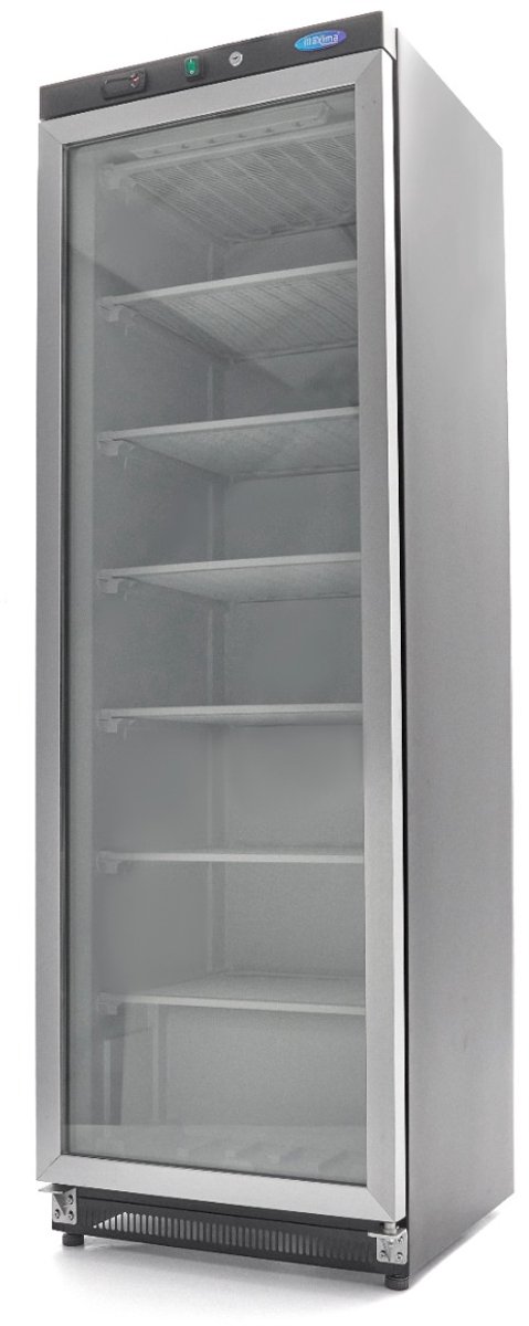 Vrieskast - 400 L - Zwart - met Glazen Deur