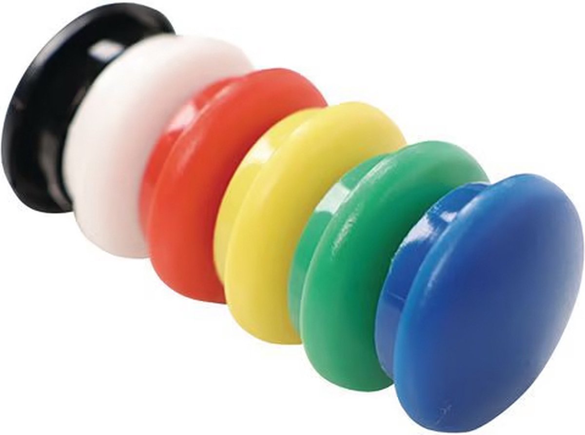 Whiteboard koelkast magneet. 10 magneten. 2 cm rond. Rood