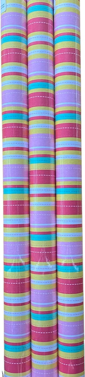 FESTIVE GIFTS Inpakpapier - Cadeaupapier - 200 x 70cm - 3 rollen - Kerst - Luxe Cadeauverpakking - Kleurrijk