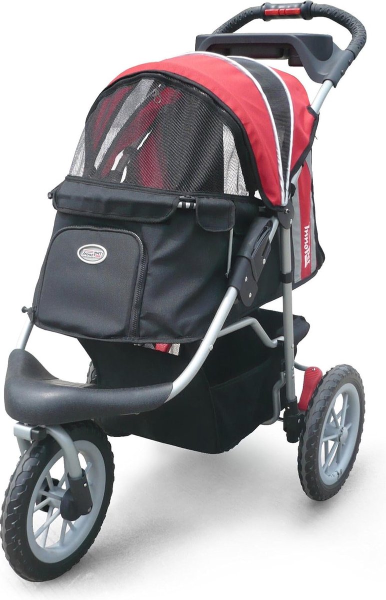 Opvouwbare Honden- en Kattenbuggy met Comfortabele Zitting en Verstelbare Veiligheidsgordel