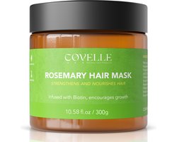 Covelle - Rozemarijn Haarmasker - Wondermiddel - Haargroei - Haarvoeding - Hoofdhuid - Curly Girl - CG methode approved - haarmasker beschadigd haar
