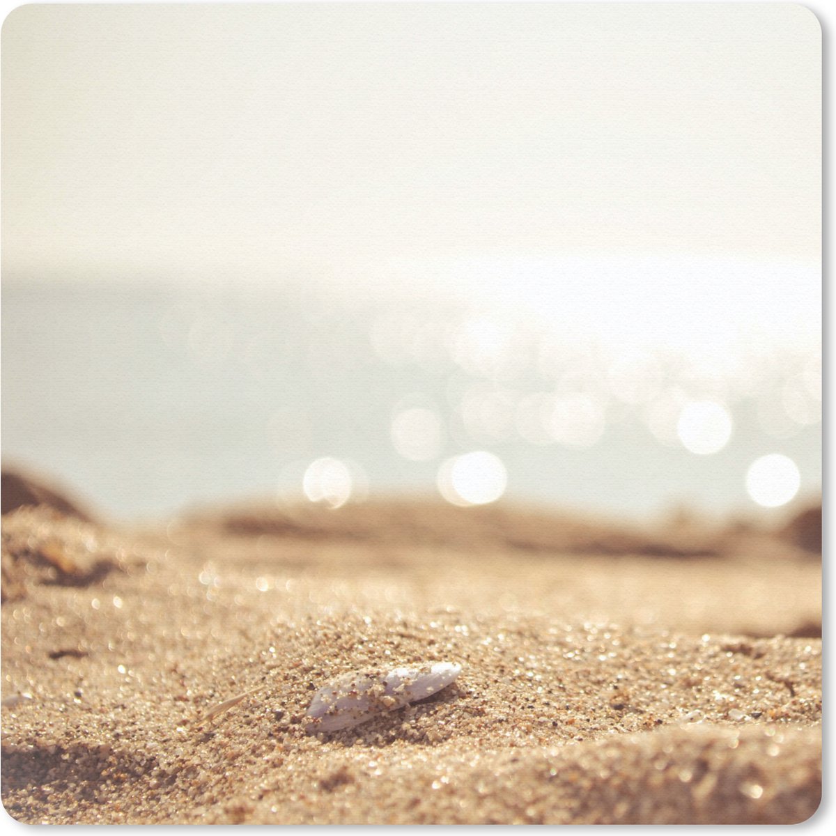 Muismat 30x30 cm - Mousepad Strand - Zand - Schelp - Muismatten