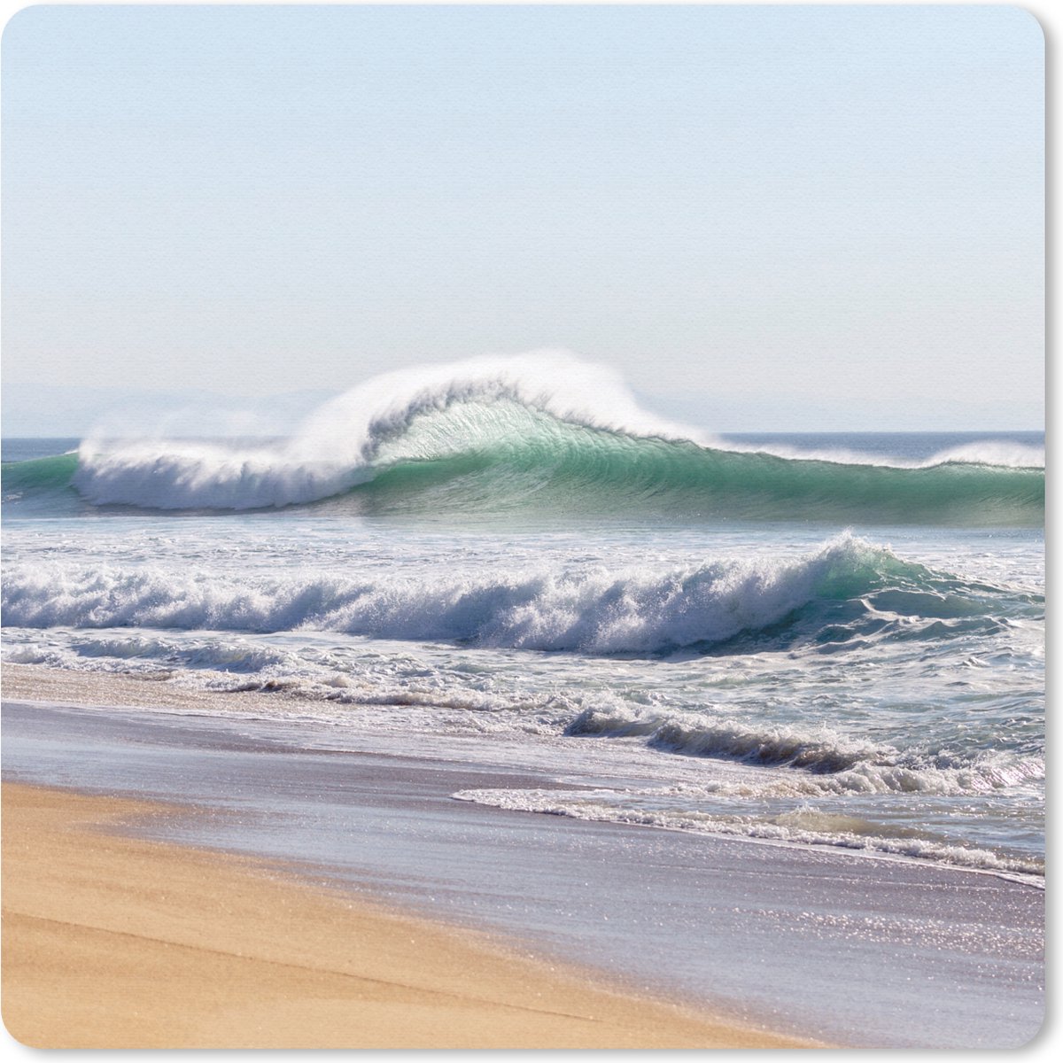 Muismat 30x30 cm - Mousepad Strand - Golven - Zee - Muismatten