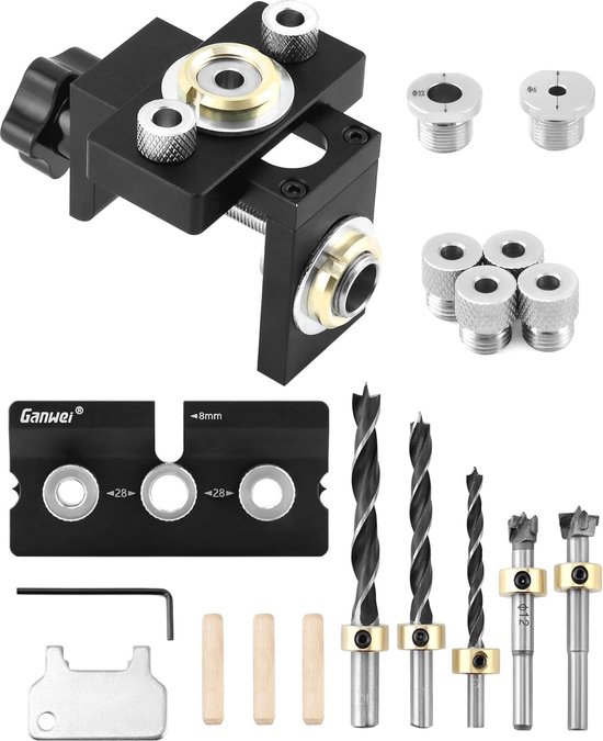 3 in 1 Pocket Hole Jig Kit Boorsjabloon Voor Houtbewerking 3-in-1-pocket-hole-jig-kit-boorsjabloon-voor-houtbewerking