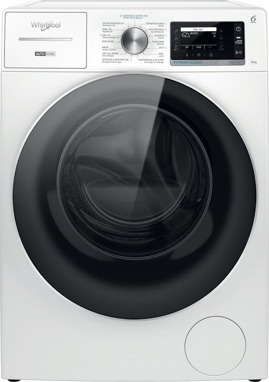 Whirlpool W8 89AD SILENCE BE lave linge 8 kg | Vapeur | Autodose