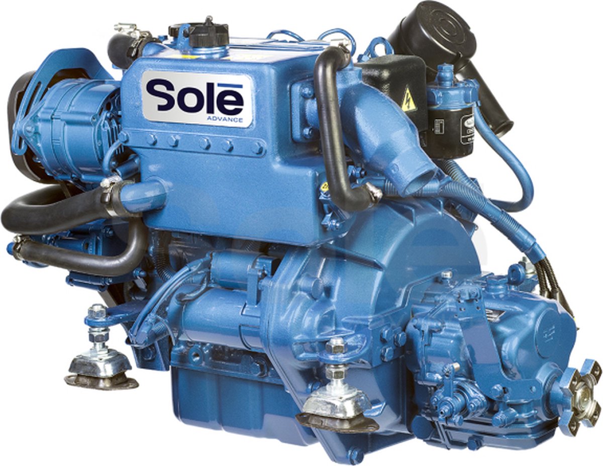 Solé Scheepsdieselmotor Mini 33 met Technodrive keerkoppeling TMC60P, R=2.00:1