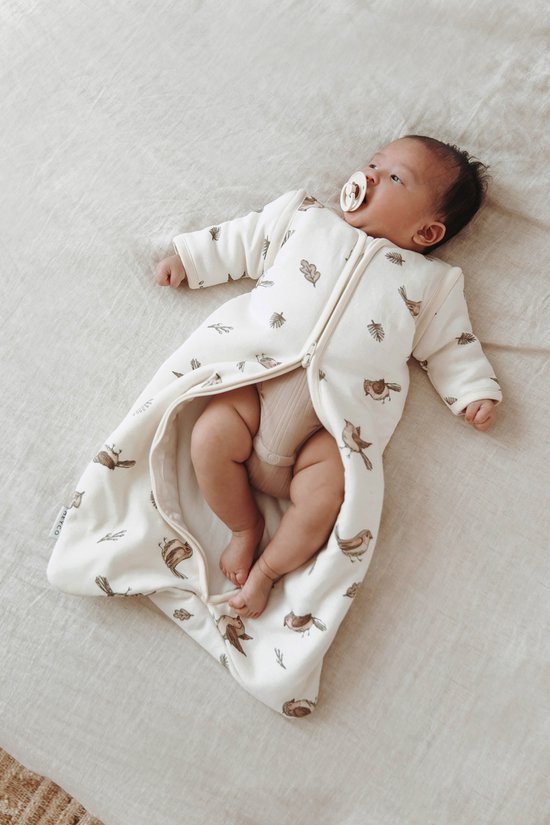 Meyco Baby Robin baby slaapzak met afritsbare mouwen - multicolour - 60cm van Meyco — afbeelding 5