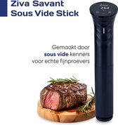 Ziva Savant Sous Vide Precisiekoker (1200W) – Nauwkeurige Temp. Controle tot 0,1ºC, LCD Touch, 30L Capaciteit, Verwarmt tot 95ºC