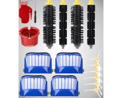 Vervangende borstels geschikt voor iRobot Roomba 600 Serie 605 606 610 615 616 620 621 625 630 631 632 650 651 653 655 660 670 671 676 680 681. Set van 17 accessoires voor optimale prestaties.