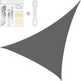 Schaduwdoek Driehoek Waterafstotend en UV Werend - 3 x 4 x 5 m - Inclusief bevestigingsset - Donkergrijs